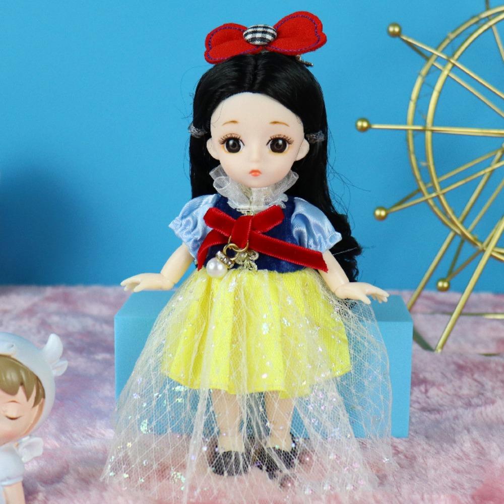 Привлекательные Глаза 17см BJD Кукла С Одеждой Длинные Волосы Элегантная Принцесса Наряжаться BJD Куклы С Парик Макияж Аниме