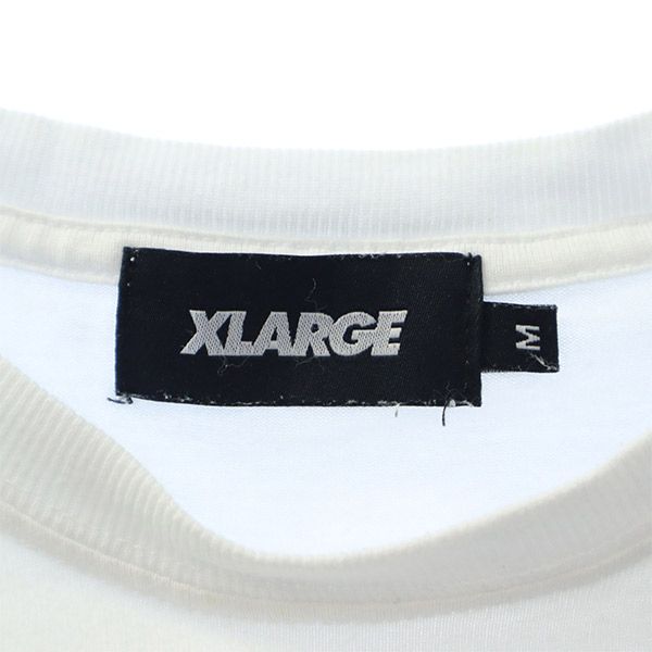 Xlarge Принт Футболка с коротким рукавом M белая Круглый вырез Мужская Б/у