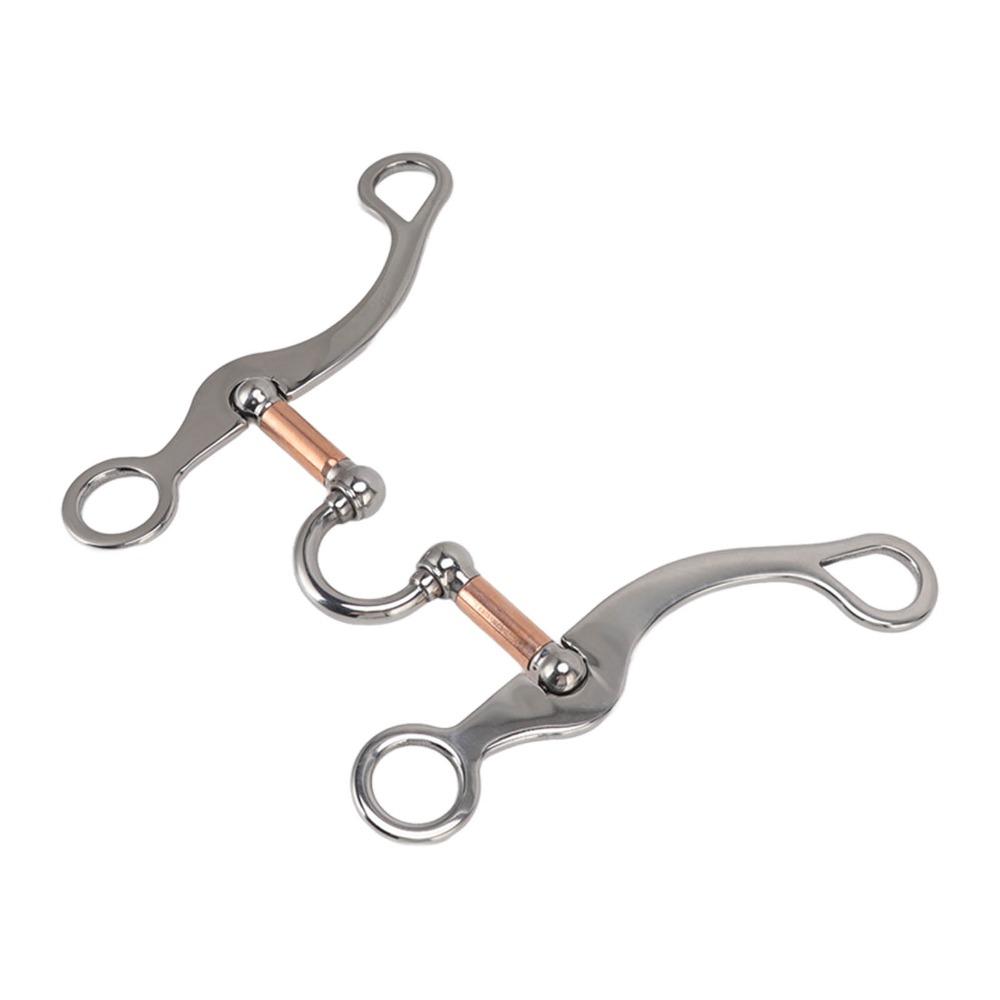 Rose Gold Plated Horse Snaffle Bit Stainless Steel Equestrian Equipment Horse Gag Bit Racetracks