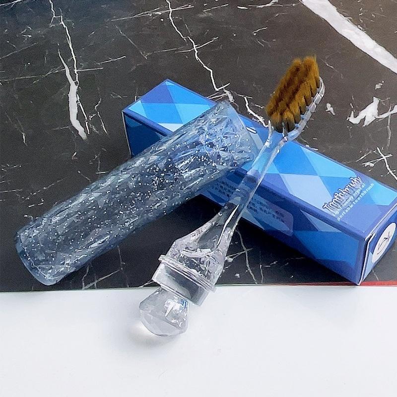 1/2 Pcs Toothbrush Soft Bristled Toothbrush Lipstick Detachable Handle For Men And Women Travel Size Dental Care Tool