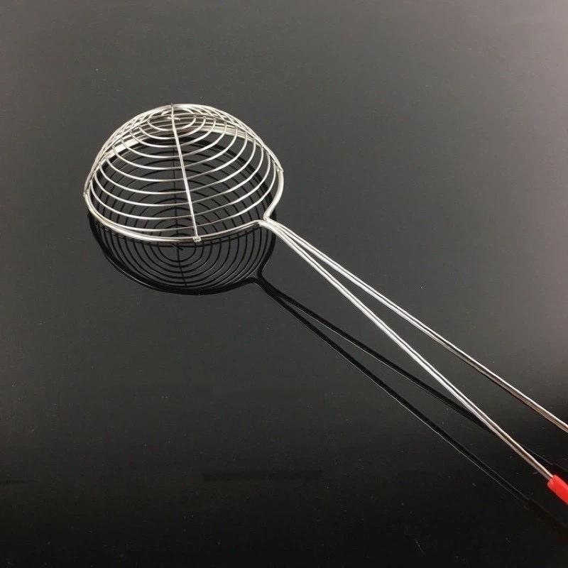 Suitable For Scooping Tapioca Pearls And Toppings With Red Handle 27Cm Long 6.5Cm Diameter High-Quality Durable Stainless Steel