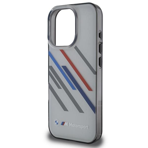 BMW BMHCP16L23HTRAG iPhone 16 Pro 6.3" gray/grey hardcase Motorsport IML Random Stripes