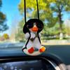 Аниме утка украшение интерьера автомобиля милые гипсовые качели утка с трубчатыми очками авто зеркало заднего вида подвеска для автомобиля