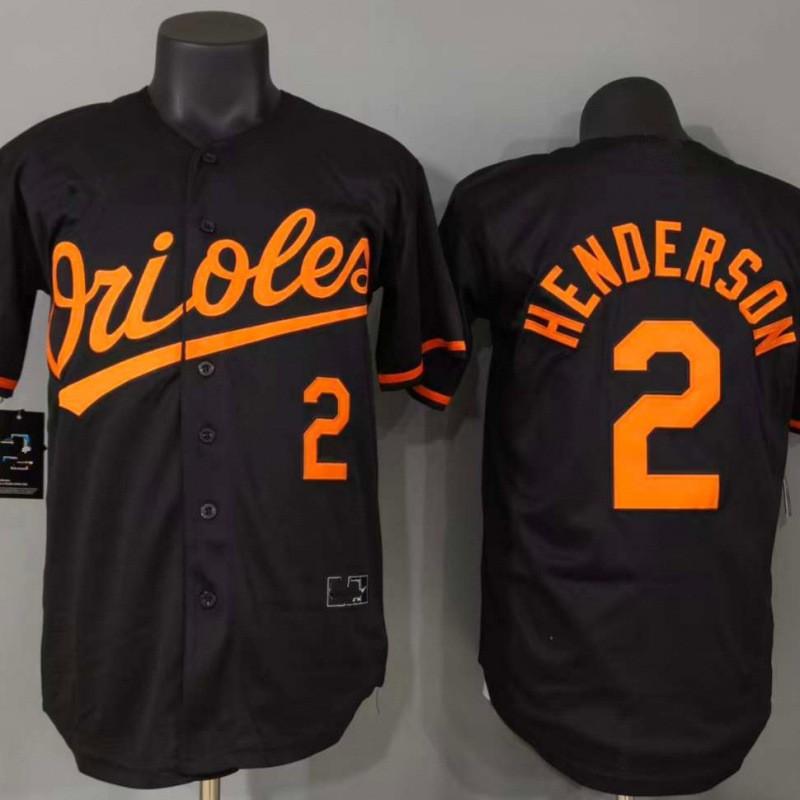 Unisex Baltimore Orioles MLB Style Baseball Jersey Short Sleeve Training Sport Shirt Black
