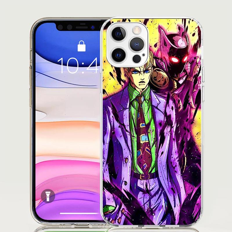 Чехол для телефона JoJo Кира Йошикаге Killer Queen Для iPhone 17 Air 16 15 Plus 11 14 Pro Max 13 Mini 12 7 8 + SE Рисунок Арт На заказ