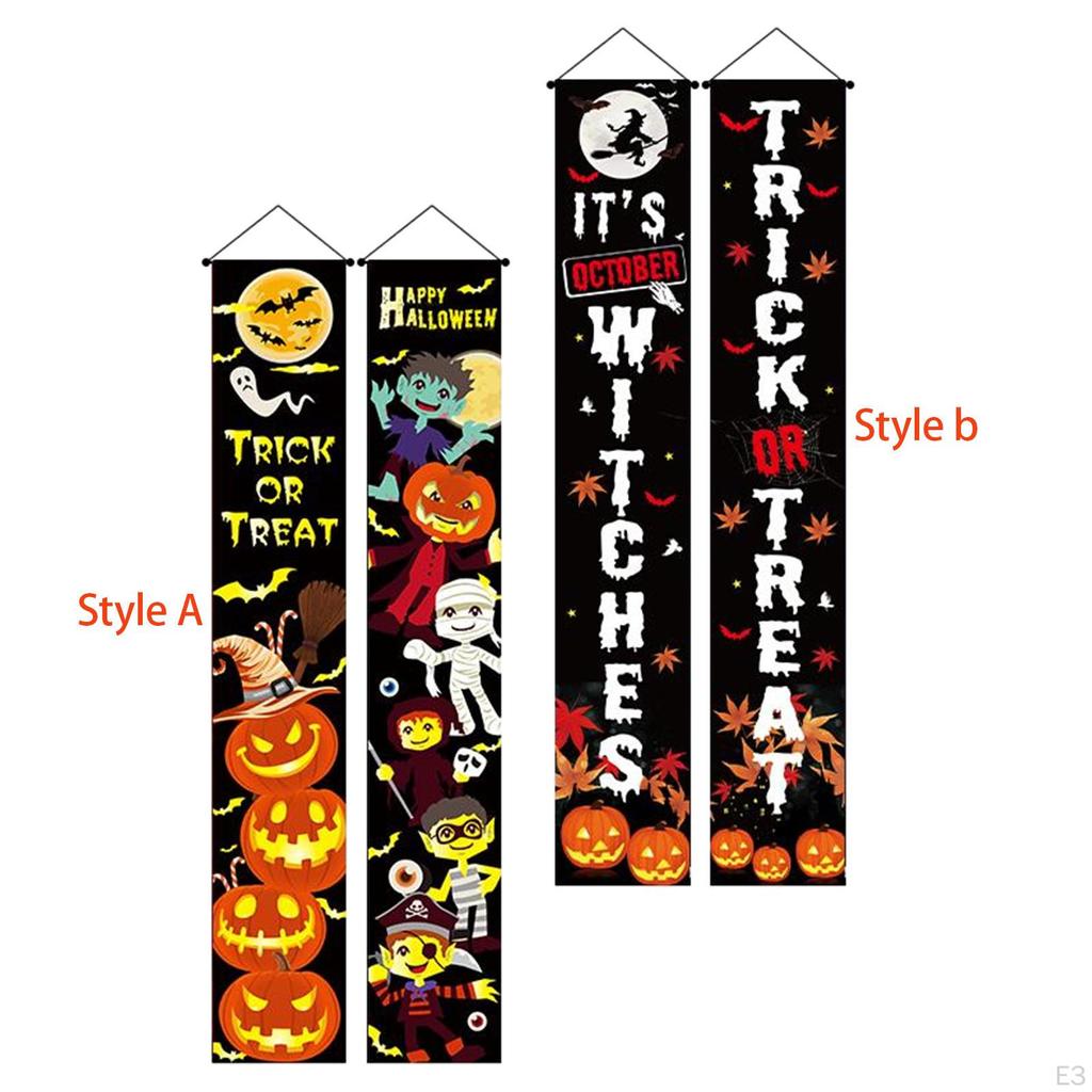 Хэллоуин Двустишие Подвесные баннеры Уличный флаг Знак для входной двери дома с привидениями
