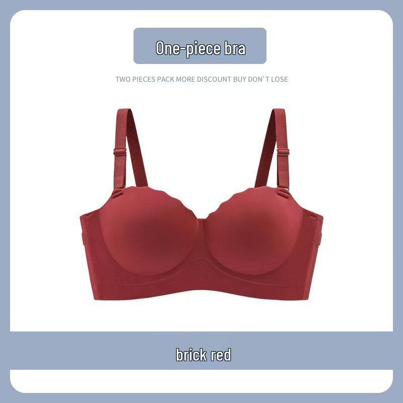 Нескользящий бесшовный комплект нижнего белья пуш-ап без бретелей для маленькой груди
