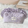 with Zipper Ruffle Makeup Bag Large Capacity Toiletry Organizer Small Fresh Wash Storage Bag  Girl