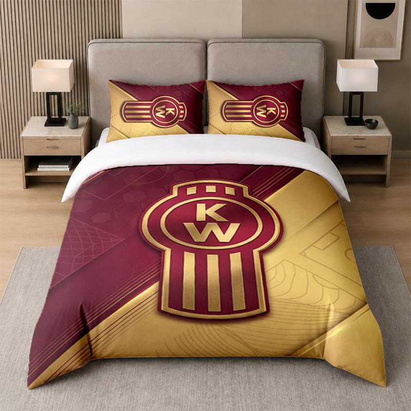 3Pcs Bedding SetKenworth Soft Bed Sheet and Two Pillowcases Home Bedroom Decor
