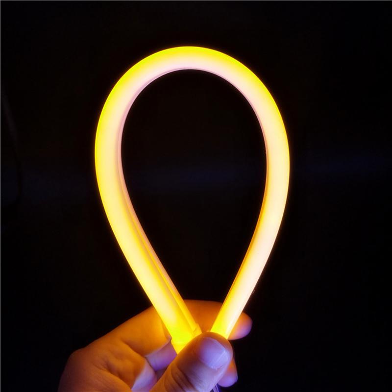 2 PCS Car LED Strip Lights Styling HeadLight DRL 12V 30CM 45CM 60CM Flexible Soft Tube Guide Turn Signal Daytime Running Lights