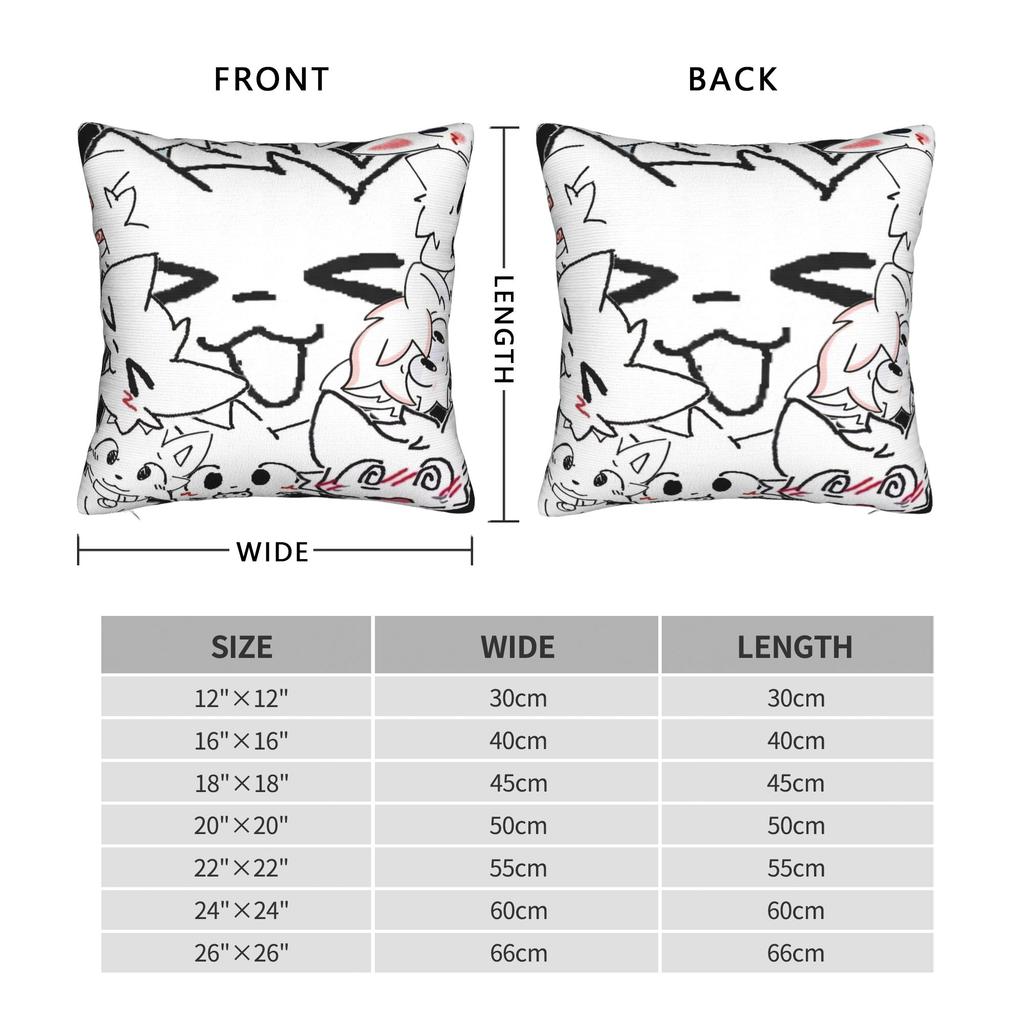Квадратная наволочка Boykisser Чехол для подушки-кошки Наволочка с молнией на заказ Декоративная наволочка для автомобиля 18"