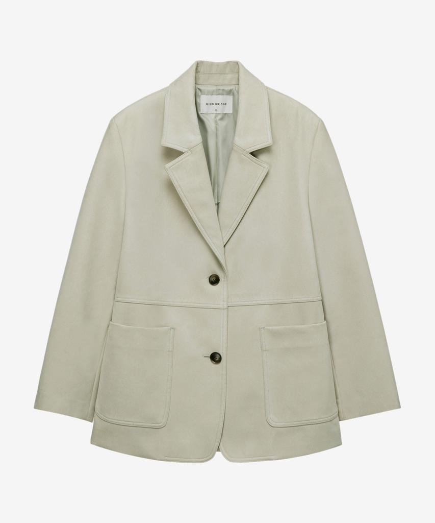Mind Bridge Women [W] Oversized Suede Tailored Blazer
