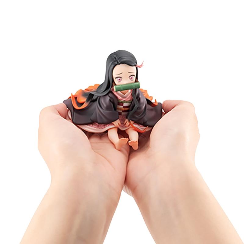 Demon Slayer Gk Kamado Nezuko Anime Action Figure Model Pvc Lovely Sitting Statue Collection Toy Desktop Decoration Figma