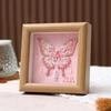 With Frame 3D Embroidery DIY Material Kit Holiday Gifts Handmade Embroidery Beaded Butterfly Picture Needlework Beads Embroidery
