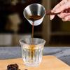120ML Espresso Measuring Cup Wood Handle Single Spout with Scale Stainless Steel Extraction Cup Thicken Coffee Cup Barista Tool