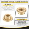 uxcell 10pcs Flange Sleeve Bearing 8mm ID x 10mm OD x 15mm Length Self Lubricating Sintered Bronze Bushings