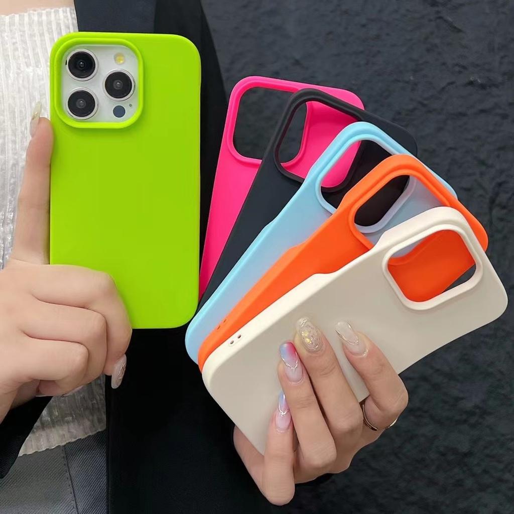 Однотонный полузакрытый матовый чехол для IPhone 17 Pro Max, ударопрочный чехол для телефона, мягкий защитный чехол для Apple 12 Pro