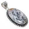 Dendrite Opal Gemstone Handmade 925 Sterling Silver Jewelry Pendant 2.25" SU-10720