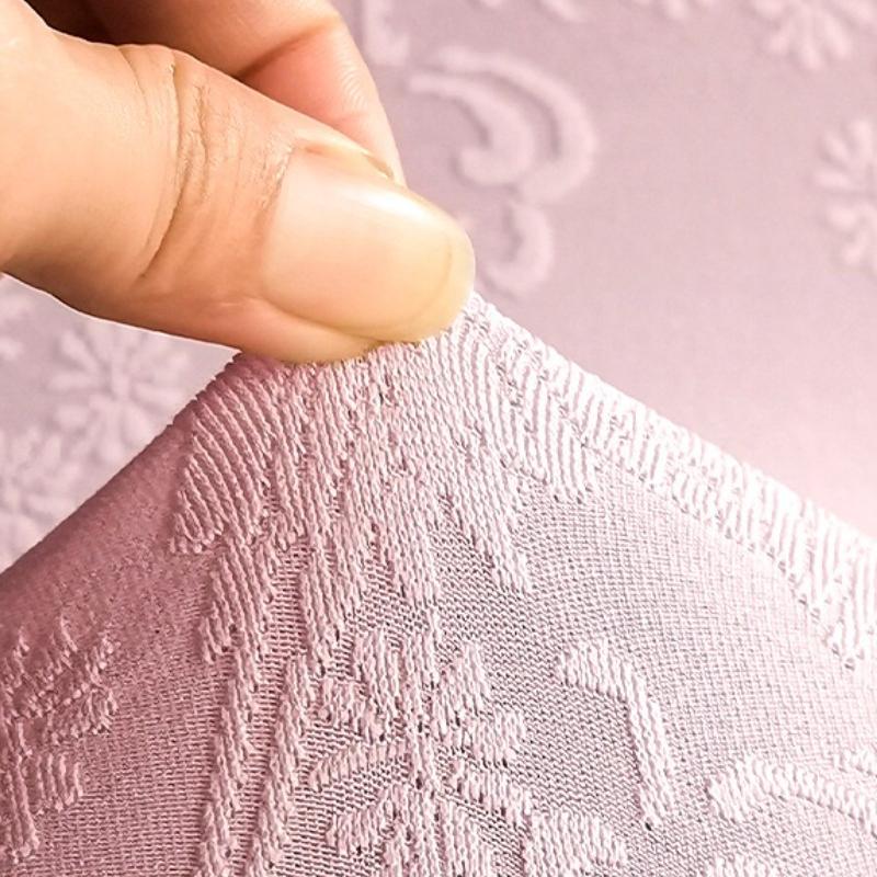 Жаккардовый чехол на стул Розовая вязаная ткань Удобный Дышащий Прочный Чехол на сиденье Роскошный Свадебный Банкетный Декоративный чехол на стул