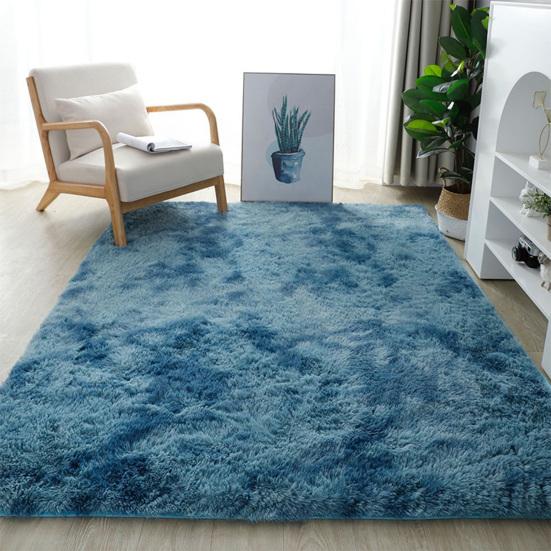 Длинный плюшевый коврик с принтом тай-дай, современный нескользящий нескользящий коврик для гостиной, который можно стирать в машине