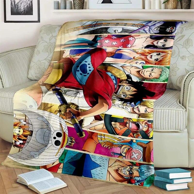 Цельное легкое фланелевое одеяло из японского аниме, универсальное одеяло для праздничного подарка, теплые и мягкие одеяла на все сезоны