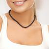 Necklace - Perlinea - AAA+ Freshwater Cultured Pearl - Black - 42 Cm - Sterling Silver
