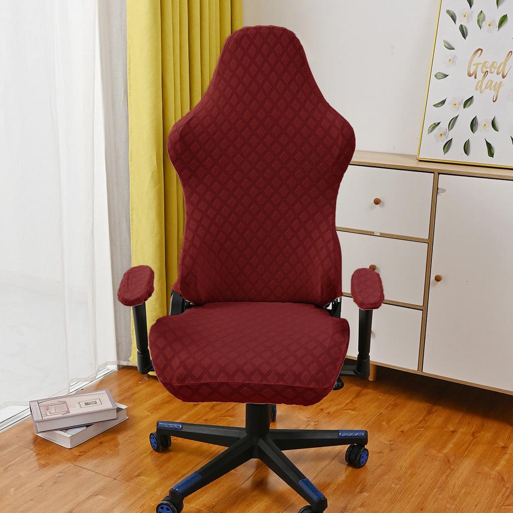 Жаккардовый чехол на стул для киберспорта с бриллиантами, компьютерные игры, интернет-кафе, конкурентоспособный вращающийся чехол на стул, эластичный чехол на стул для киберспорта