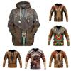 Весенне-осенний мужской худи с капюшоном, персонализированный 3D цифровой индийский принт, свитер с длинным рукавом