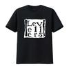 Levellers Печать Квадратный Дизайн Черная Футболка для Мужчин Стильная и Удобная винтажная Стирка уличный стиль графический Универсальная