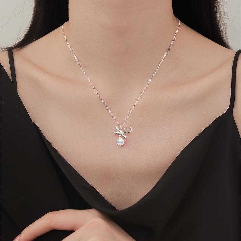 Ожерелье-бант для женщин, легкая роскошная цепочка на шею Niche, усовершенствованный дизайн, умная цепочка на ключицу