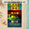 Beach TowelLEGO Ninjago Custom Name Text Personalized Soft Towel for Beach Pool Indoor Home Decor Gift