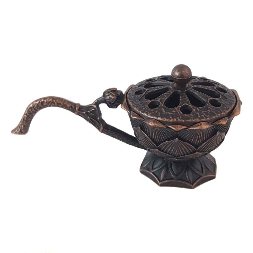 Retro Copper Incense Burner Zinc Zinc Alloy Metal Censer Room Decor Brass Incense Holder Sandalwood