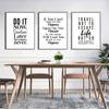 Canvas Poster Quote Positive Energy Phrases Motivational Words Black and White Minimalist Wall Art Decor Home Decoration