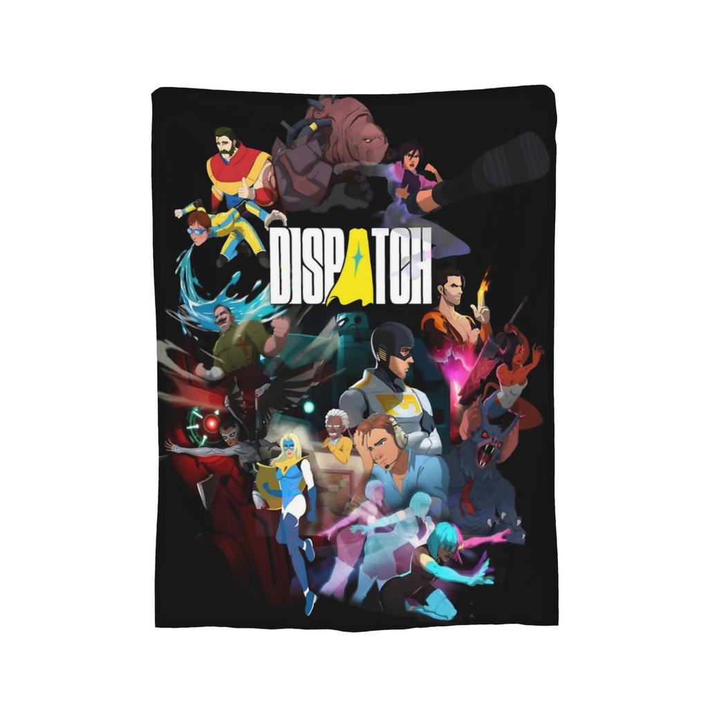 Super Soft Dispatch Game Character Collage Throw Blanket Premium Fleece Flannel Lightweight Bed Blanket Cozy Fluffy Blankets