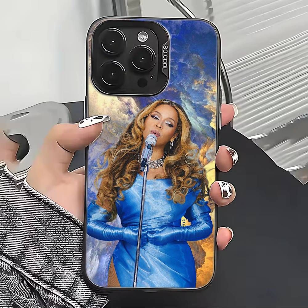 Singer B-Beyonce Phone Case For iPhone 17,16,15,14,13,12,11 Plus,Pro Max,XS,Colored Silver Plated Inside Cover