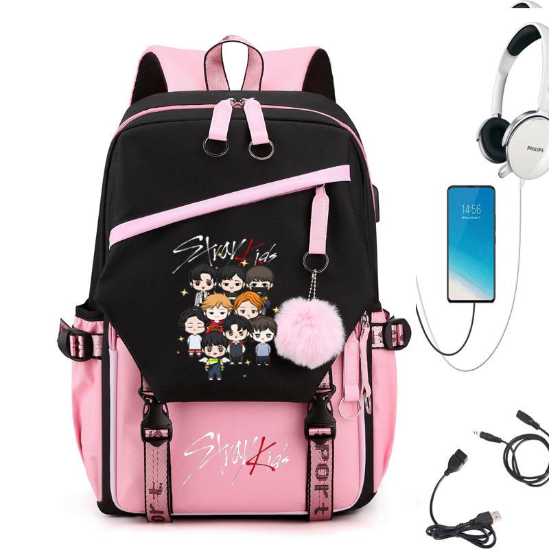 Рюкзак Straykids Combination Peripheral With Usb Школьный Рюкзак Рюкзак Студенческий Мужской Женский Сумка