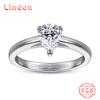 Классическое кольцо Lindon из стерлингового серебра 925 пробы с цирконом, женские украшения, свадебное обещание, подарок для вечеринки