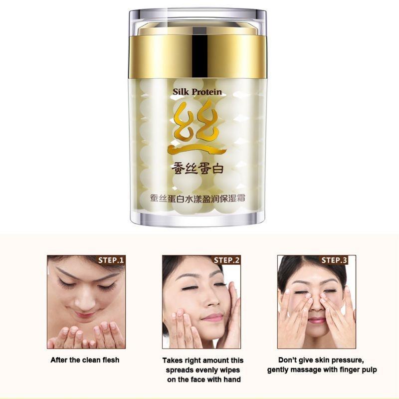 Глубоко увлажняющий крем для лица с протеинами шелка, сужающий поры, уход за кожей, крем против морщин, уход за лицом