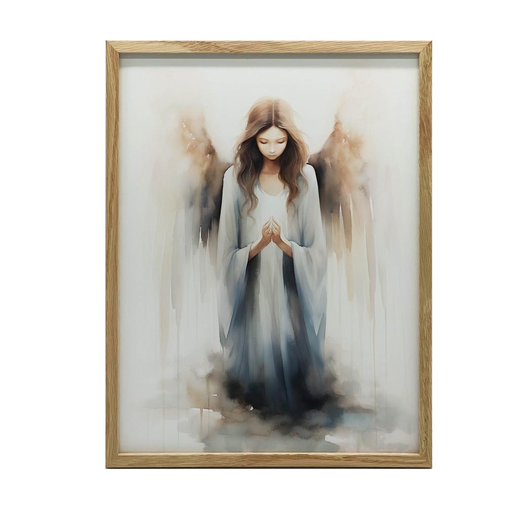 Poster Symphony of Blue Poster Symphony of Blue, 30X40 Cm, Frame Wooden Light Oak, Paper Matte 230 Gsm