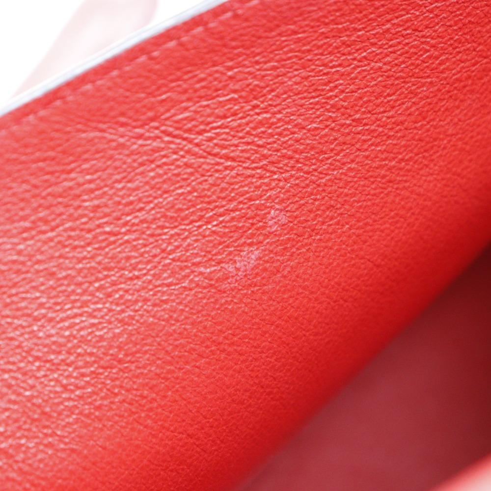 LOEWE Avenue Shoulder Bag Repeat anagram ChainShoulder Red Calfskin Women Used