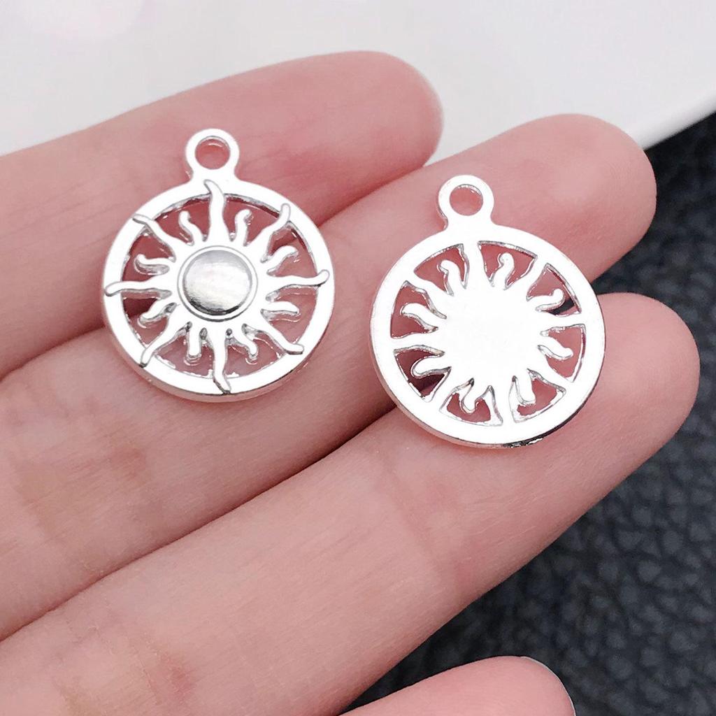 Старинная серебряная подвеска в виде звезды, луны, солнечного шара — аксессуар для самостоятельного изготовления украшений