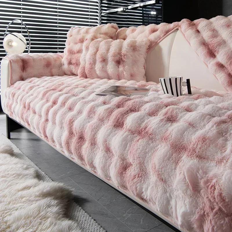 Мягкий плюшевый диванный полотенце утолщенный зимний теплый чехол для дивана гостиная глобальная противоскользящая подушка для дивана украшение для дома