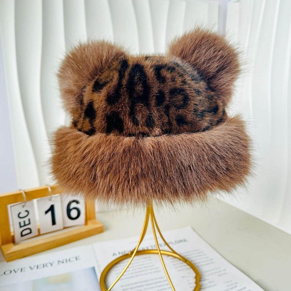 Thicken Panama Cap Warm Winter Hat New Plush Fisherman Hat  Chrismas Gifts