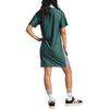 adidas Оригинальная серия Adicolor Stripe Comfort, мягкий дышащий пуловер, миди, платье с коротким рукавом, женское платье, минерально-зеленый IX5507