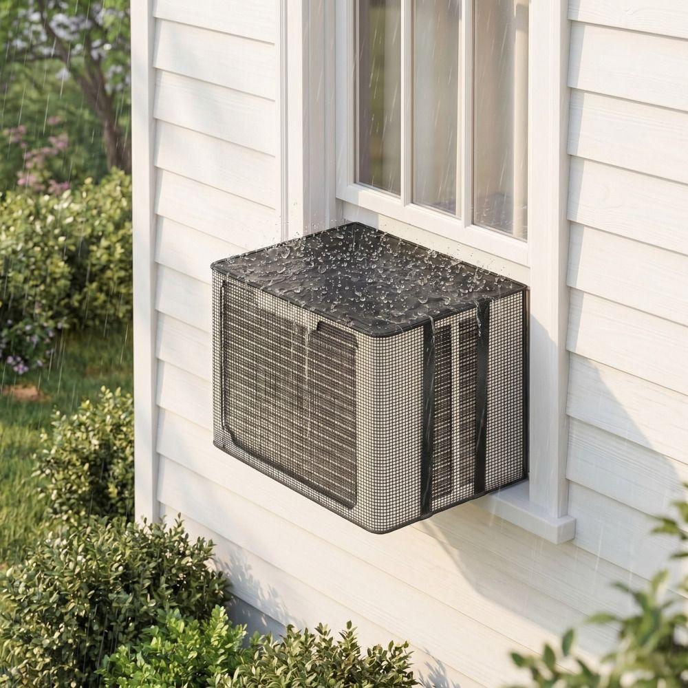 Rainproof Mesh Window AC Cover Mesh Outdoor Cover Outdoor Air Conditioning Cover Block Bugs