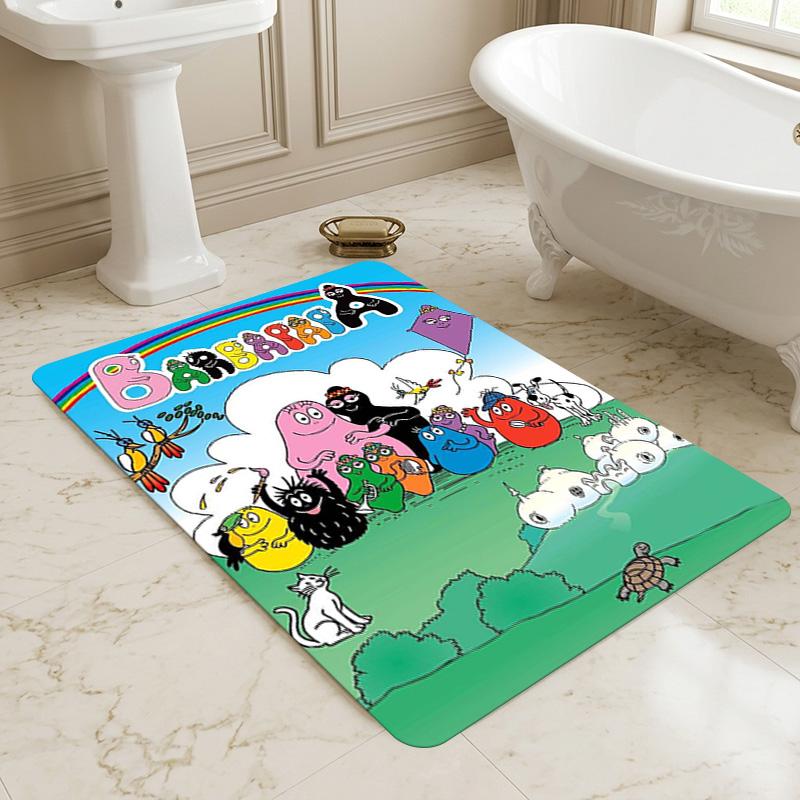 Barbapapa Living Room Nonslip Area Rug Soft Carpet For Bedroom Game Playroom Sofa Office Home Decor Doormat Christmas Gift C9301644