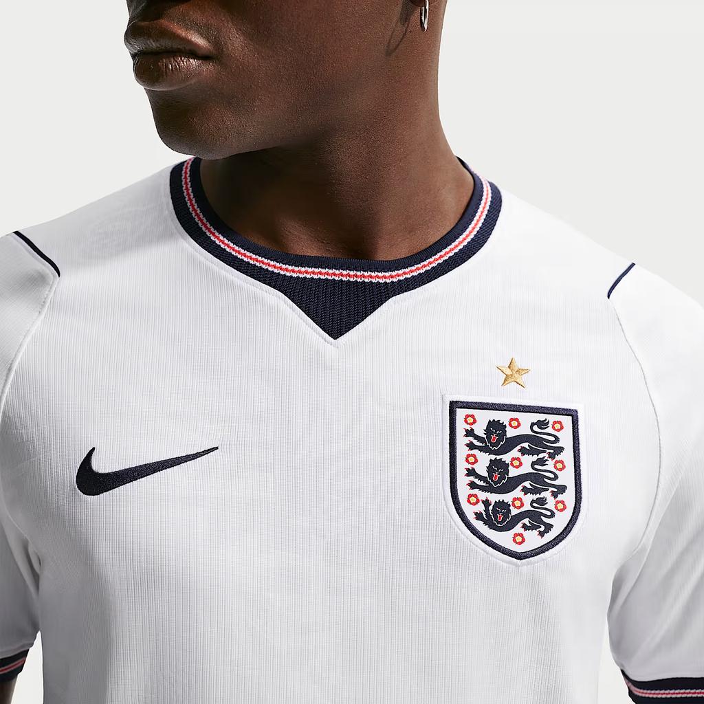 Nike Англия 2026 Стадион Домашняя футболка Replica Dri-FIT 'White Speed Red Obsidian' Мужская IB5290-100