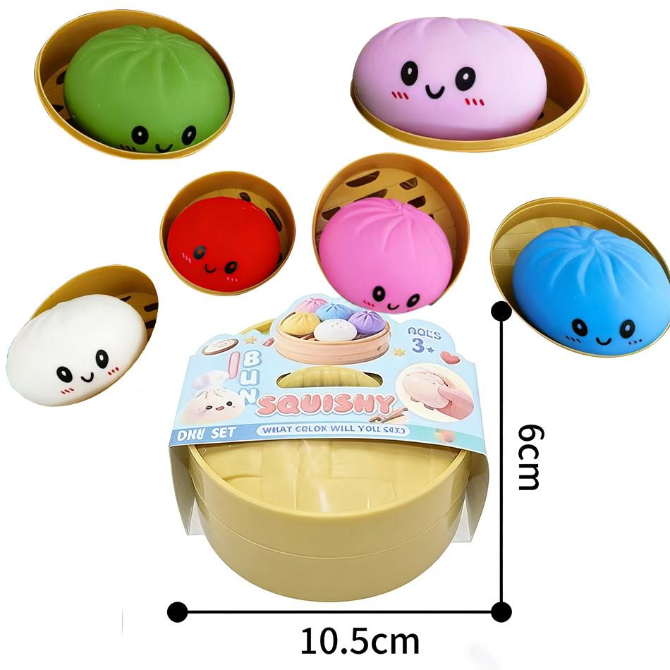 Разноцветные пельменные сквиши, антистрессовые мячики, фиджет-игрушки, симуляция еды, сквиши-булочки с пароваркой, шарики из теста для сжатия, высококачественные подарки