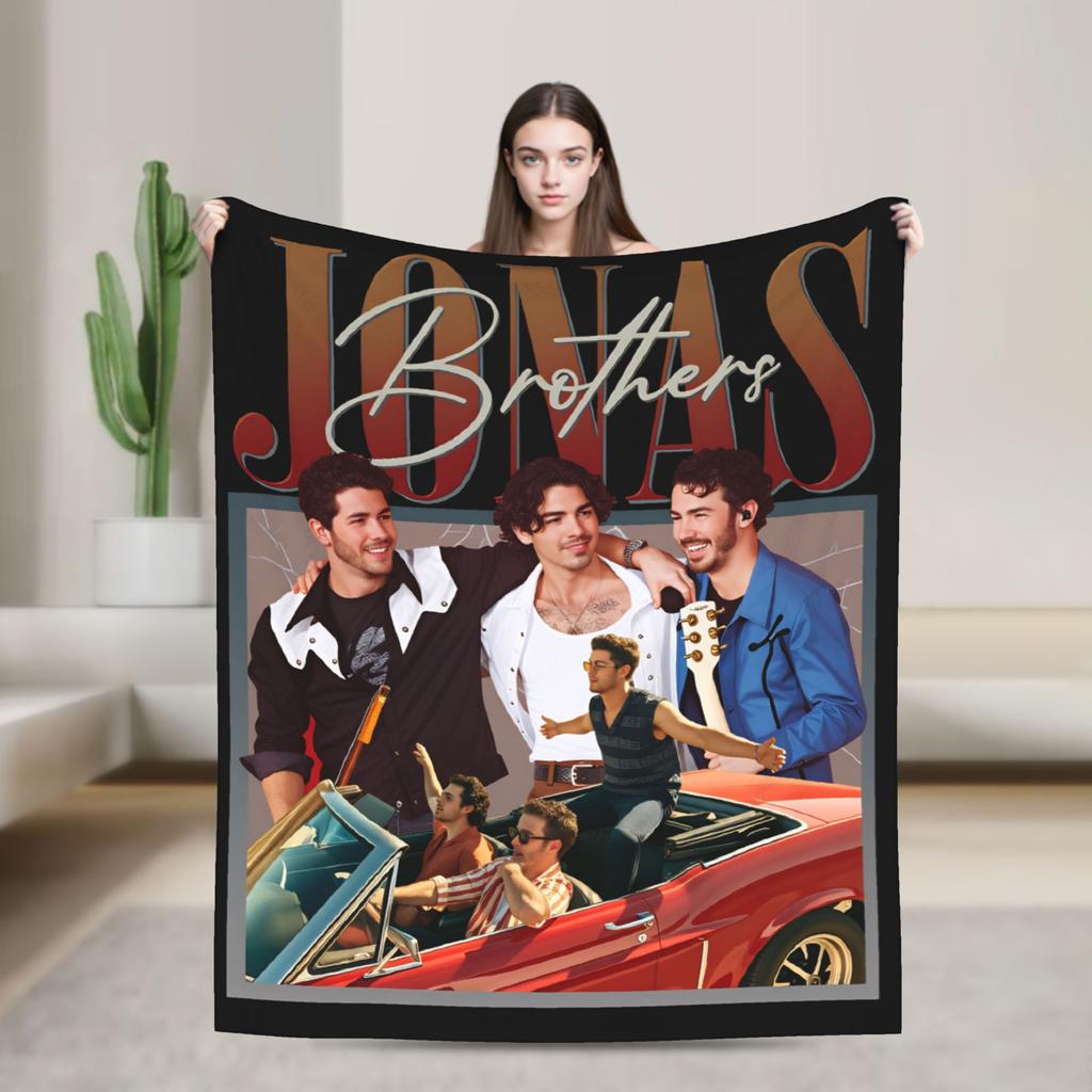Joe Jonas  Plush Blanket Boy Girl J-Jonas Brothers  Flannel Throw Blanket For Couch Chair Sofa Bed Soft Warm Quality Bedspread