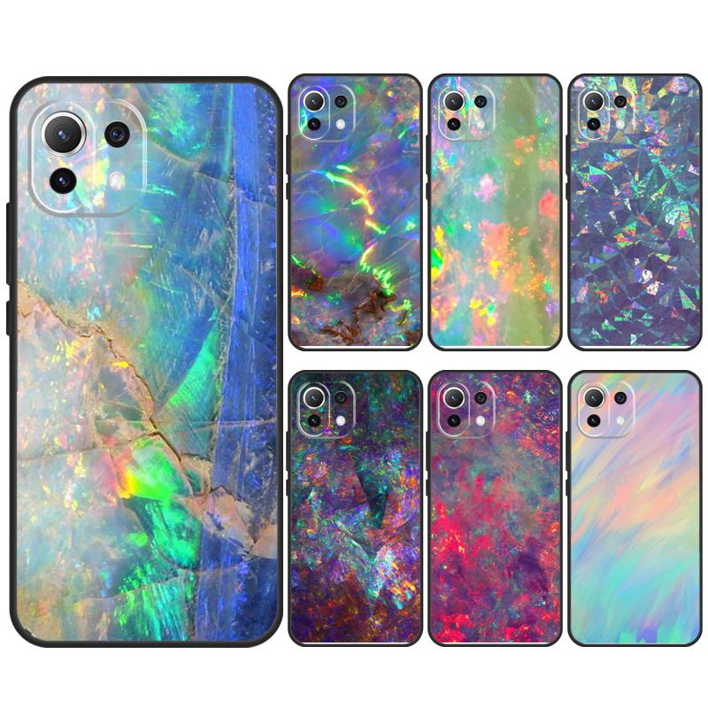 Opal Stone Iridescent Case For Xiaomi 14 Pro 13 Ultra 11T 12T 13T 12 Lite POCO X6 Pro M6 X3 X4 X5 M5s F3 F5 Cover